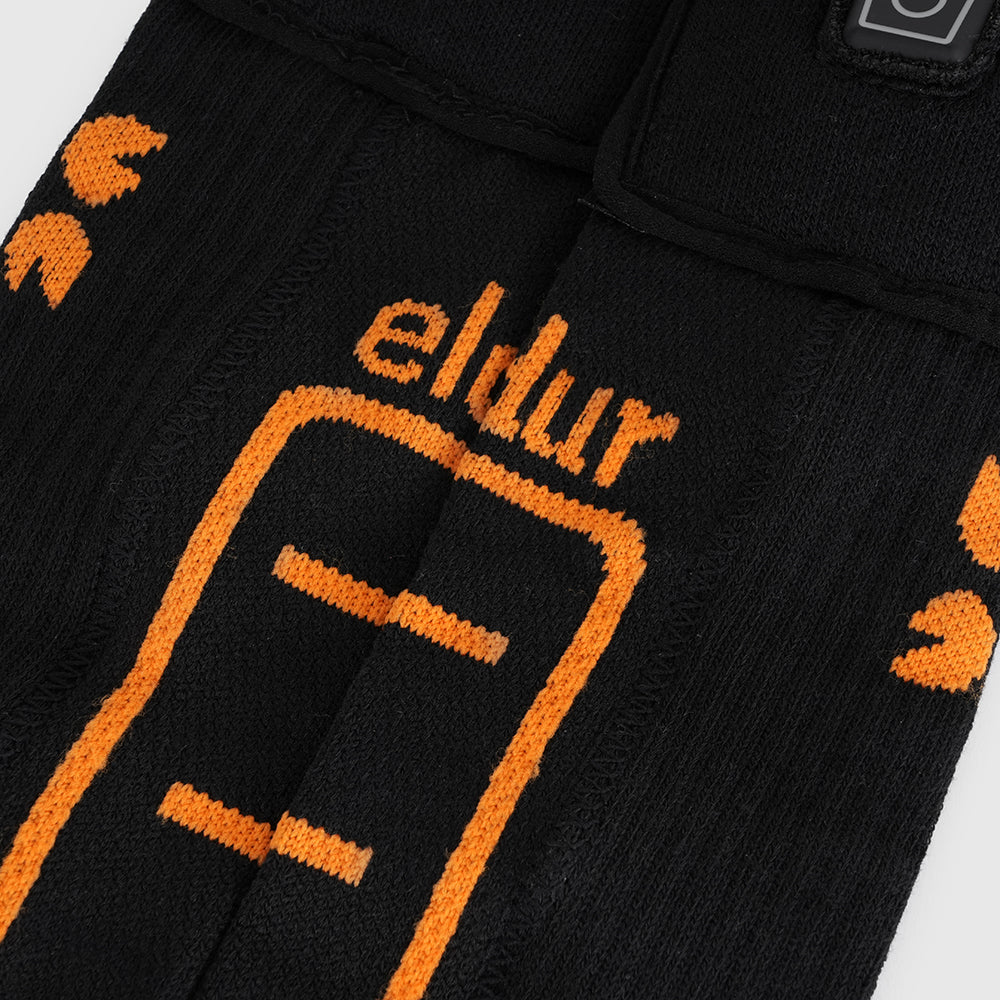 Heated Merino Blend Socks (Black/Orange)